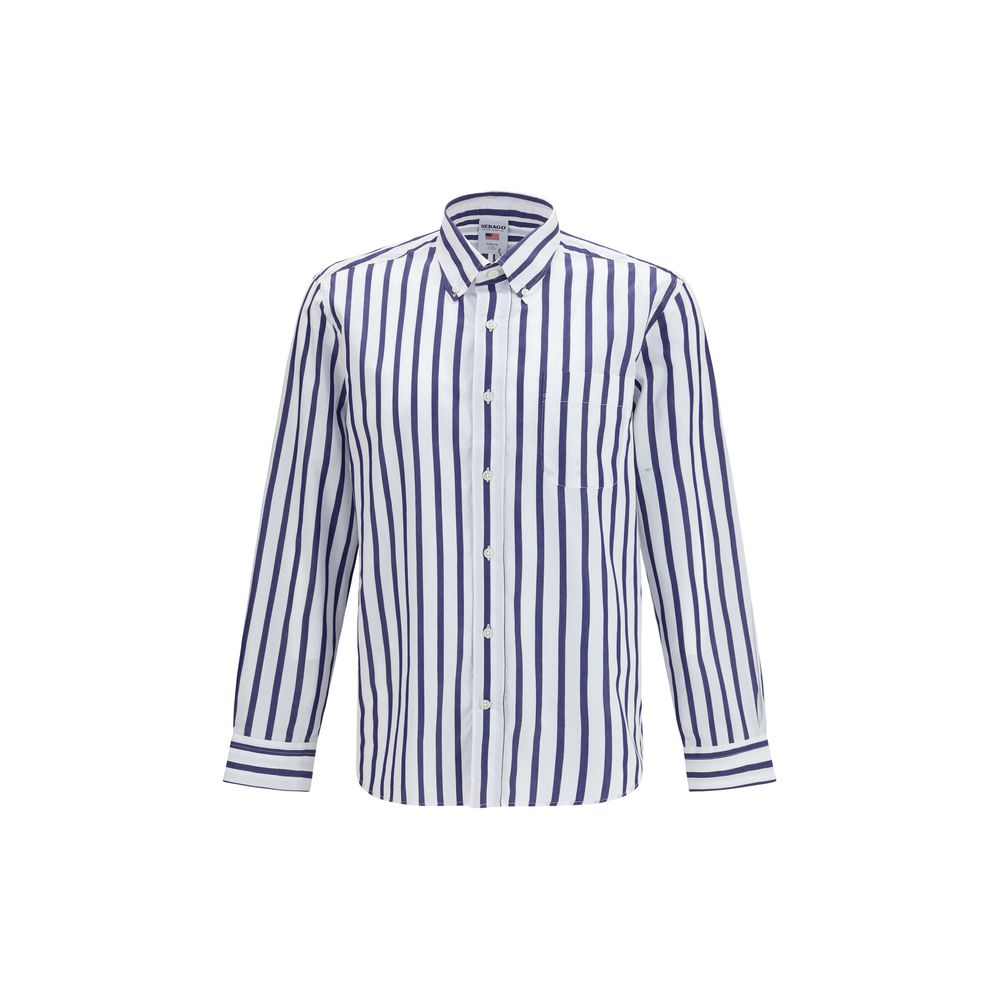 Blue Cotton Dress Shirt