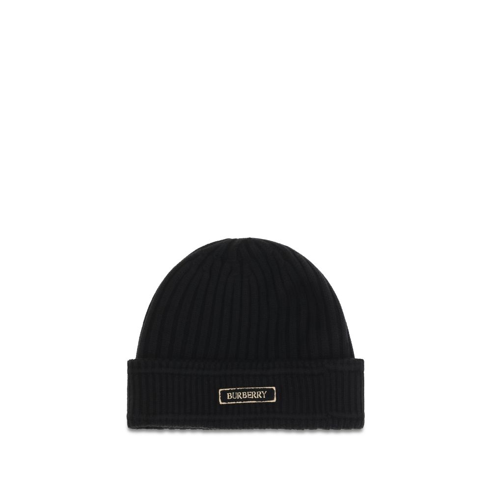 Burberry Black Wool Oves Aries Beanie Accessory - Men