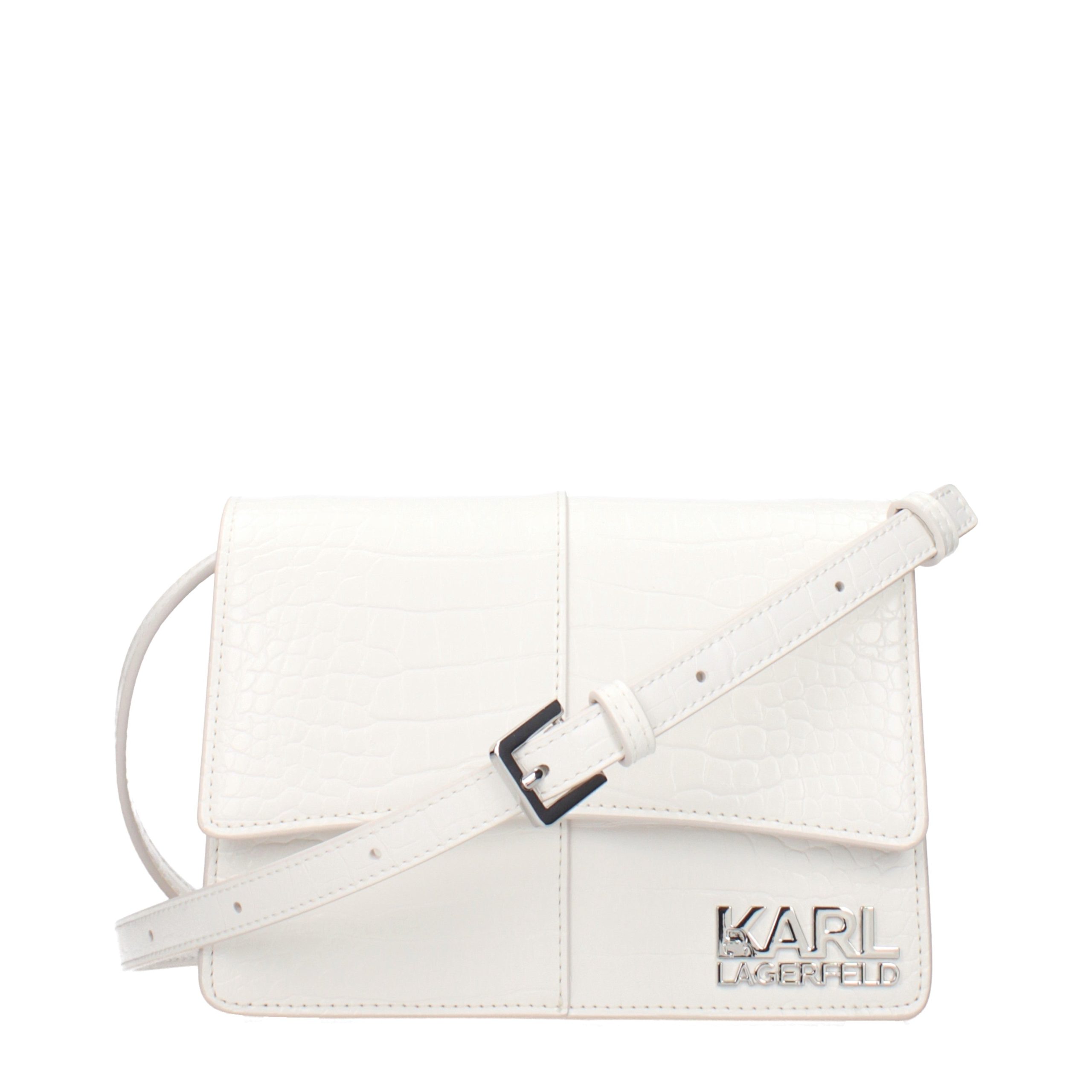 White Polyethylene Crossbody Bag