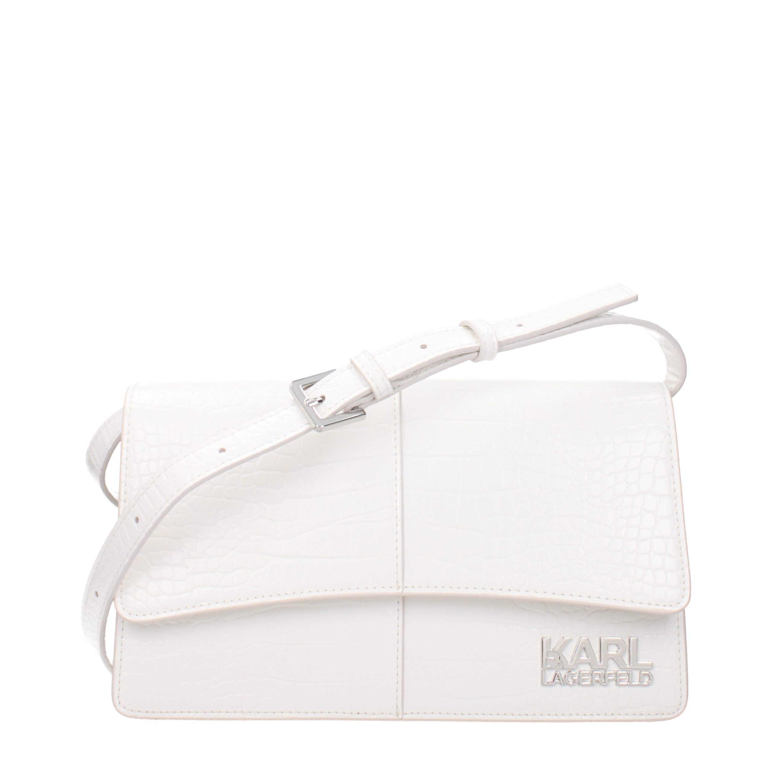 White Polyethylene Crossbody Bag