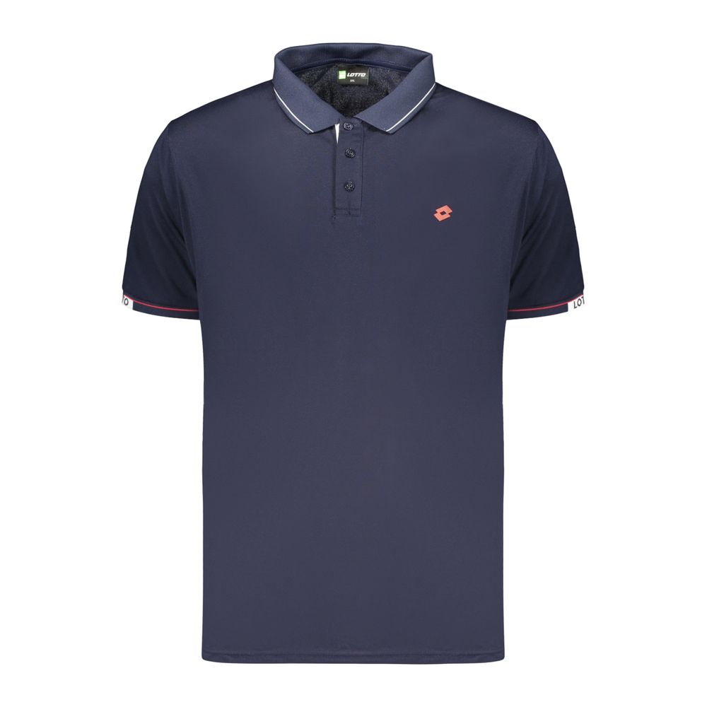 Blue Polyester Men's Polo Shirt