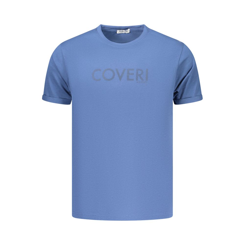 Blue Cotton Men's T-Shirt