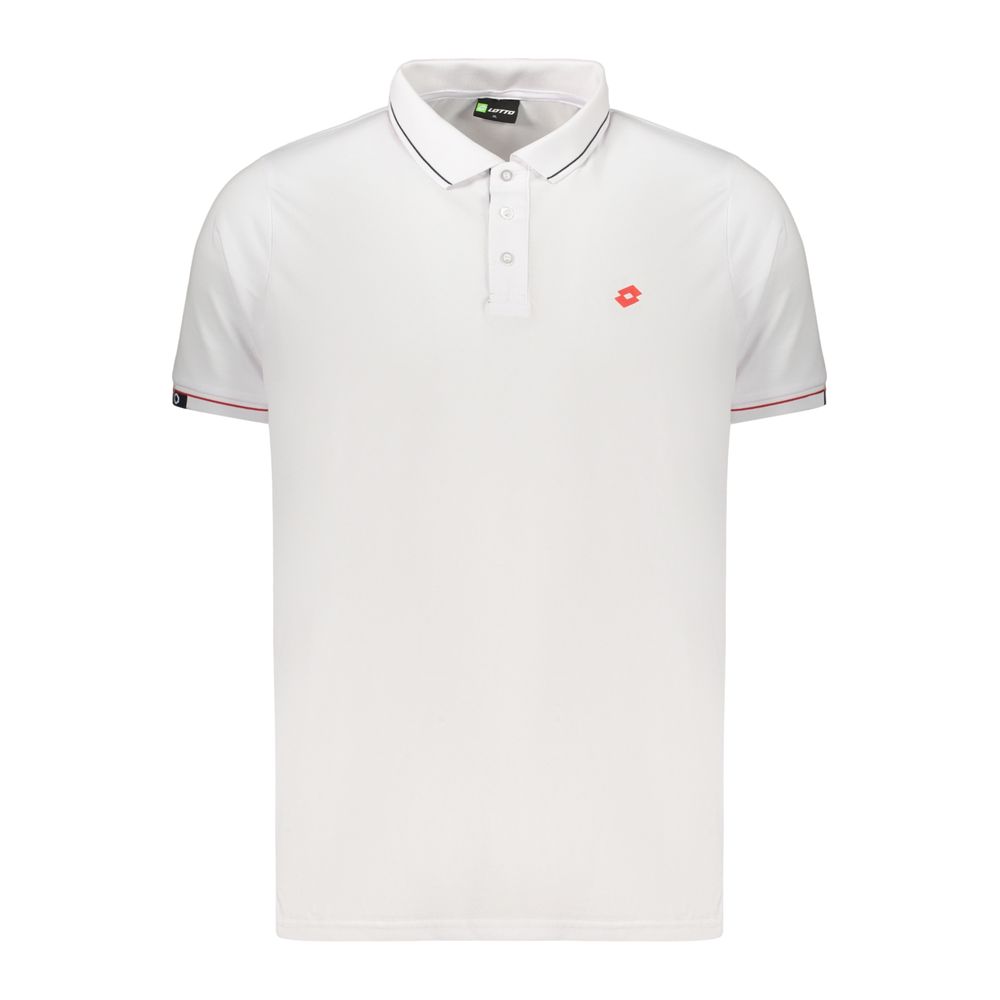 White Polyester Men's Polo Shirt