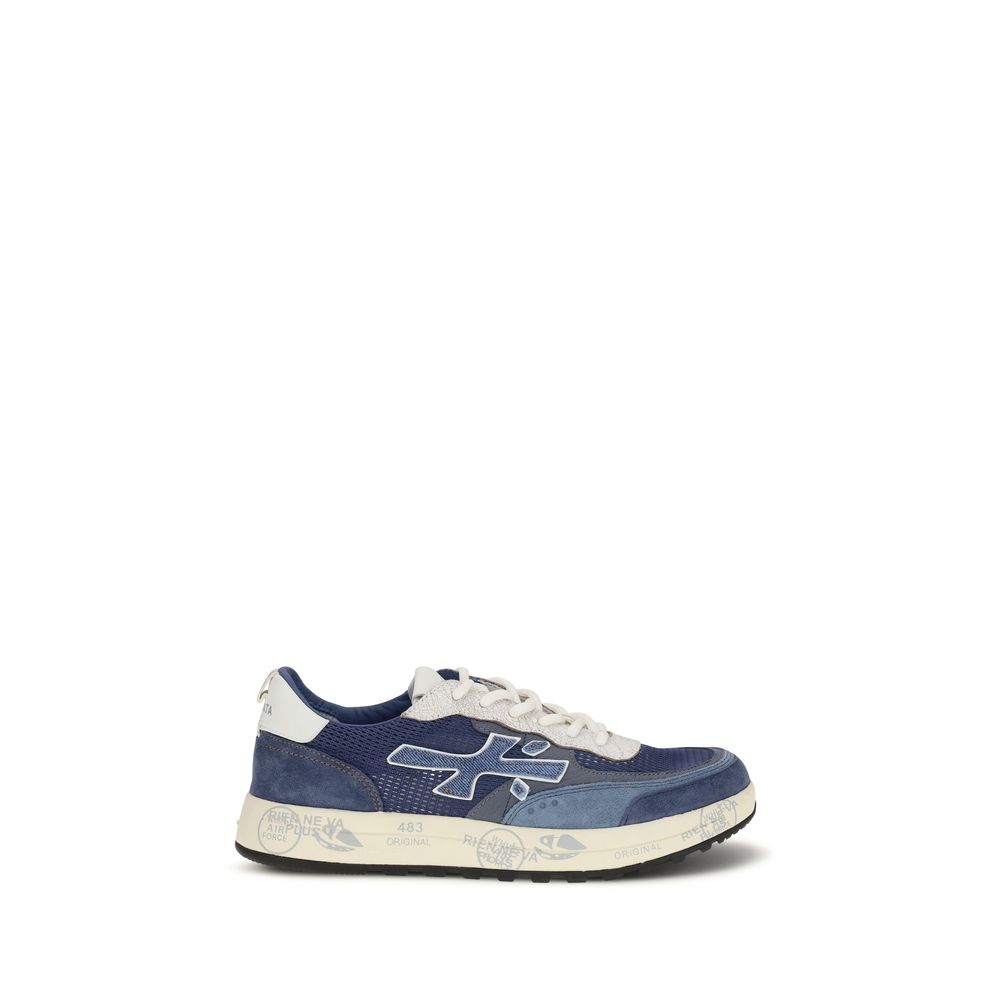 Blue Calf Leather Bos Taurus Athletic Sneakers