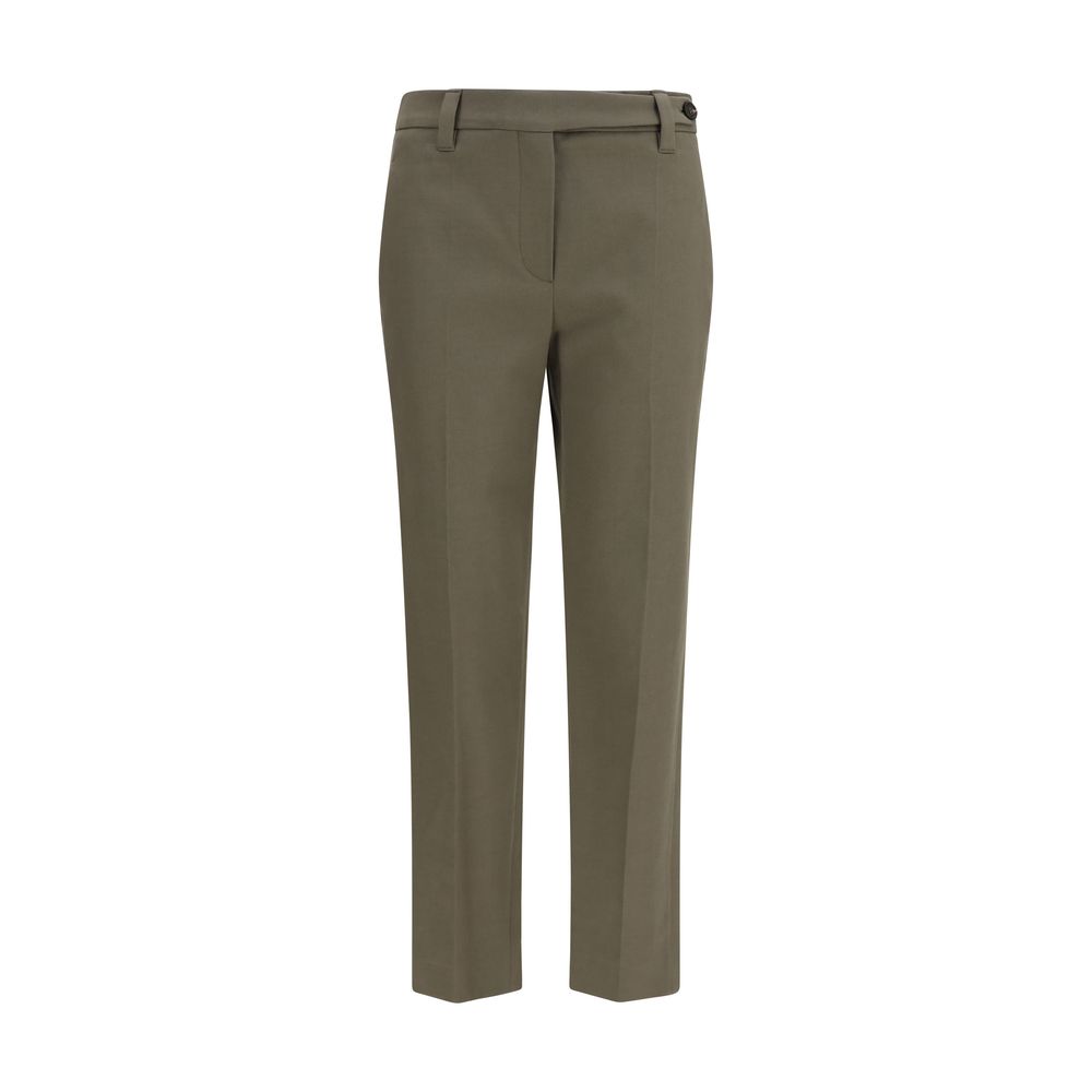 Bicolor Cotton Dress Pants