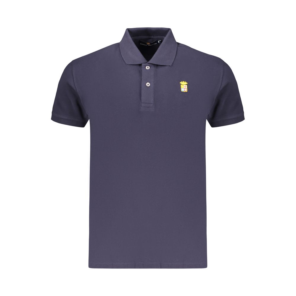 Blue Cotton Men's Polo Shirt