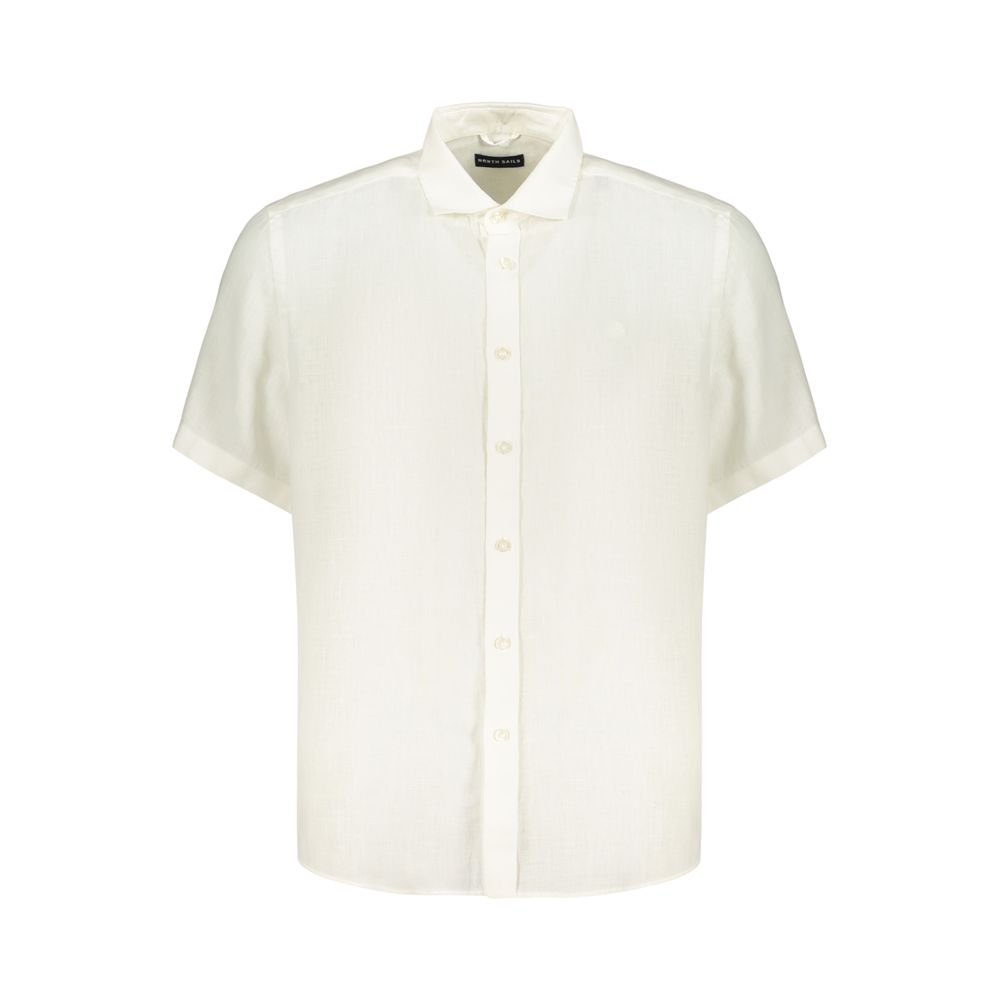 White Linen Men's Shirt