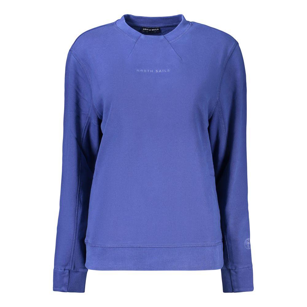 Blue Cotton Women's Sweatshirt