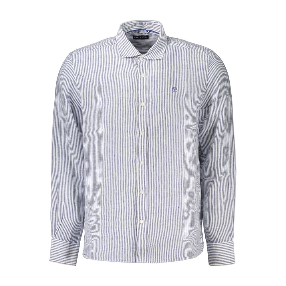 Blue Linen Men's Shirt