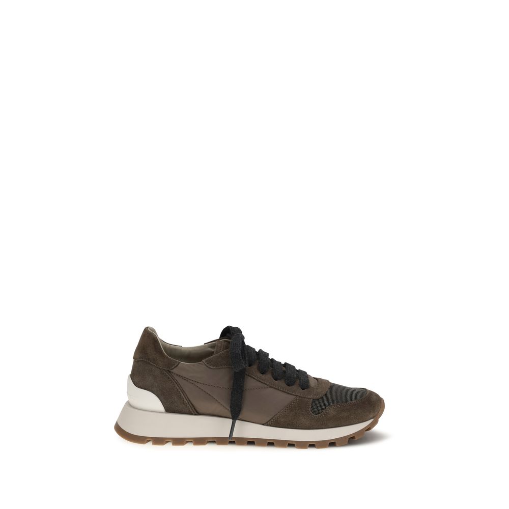Brown Calf Leather Bos Taurus Athletic Sneakers