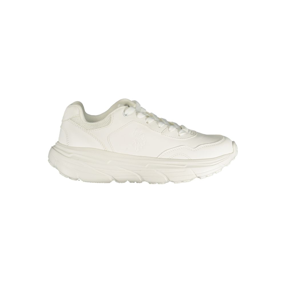 White Polyurethane Women's Sneaker