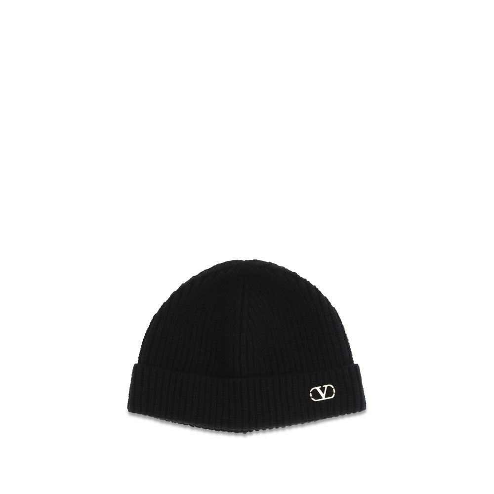 Valentino Garavani Black Cashmere Beanie Accessory - Men