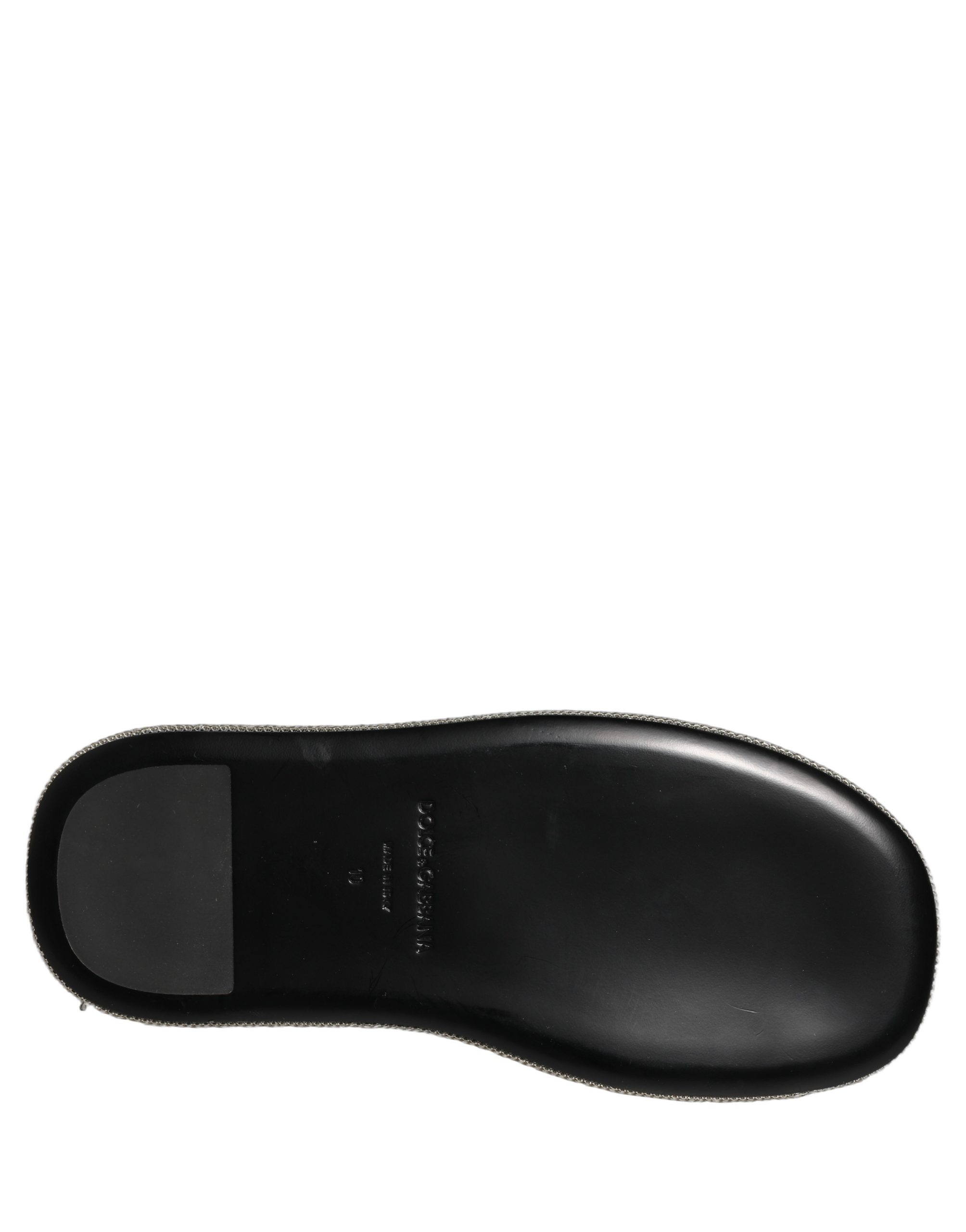 Black Crystal Embellished Platform Men Slides Shoes