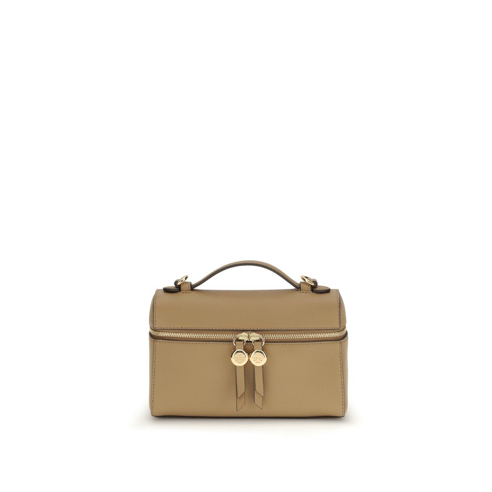 Beige Calf Leather Bos Taurus Handbag