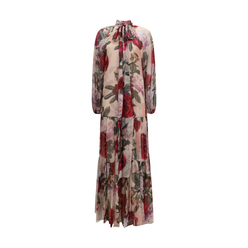 Multicolor Silk Cocktail Dress