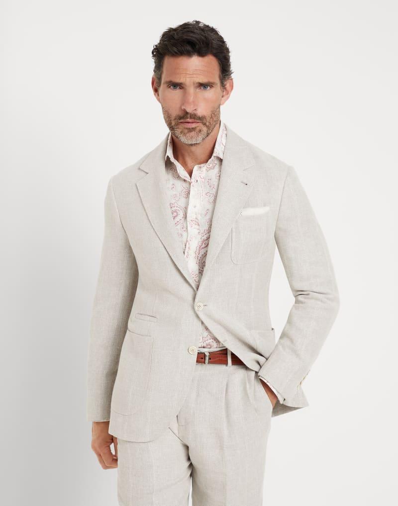 White Linen Blazer