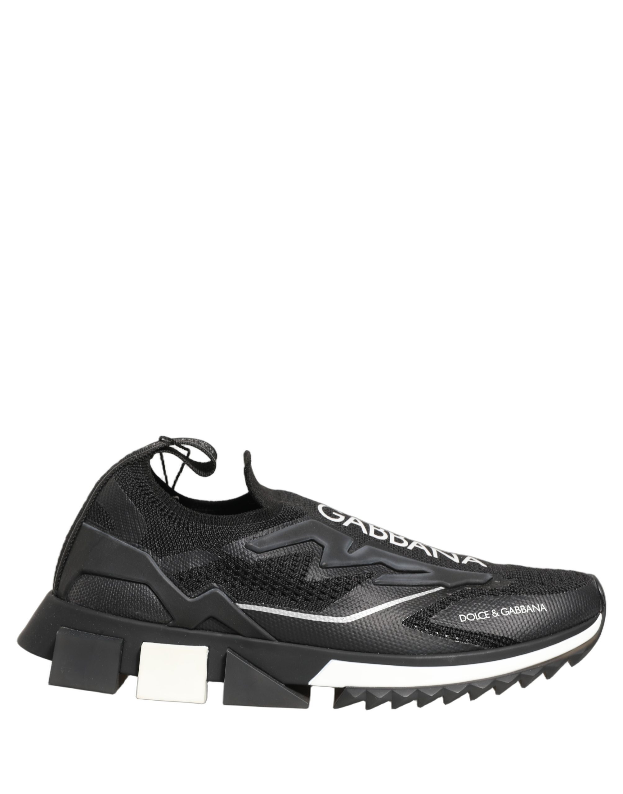 Black White Sorrento Slip-On Logo Sneakers Shoes