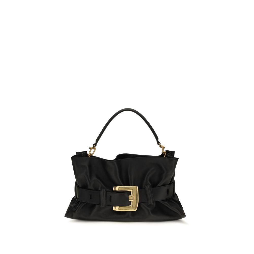 Balmain Black Calf Leather Bos Taurus Handbag Bag - Women