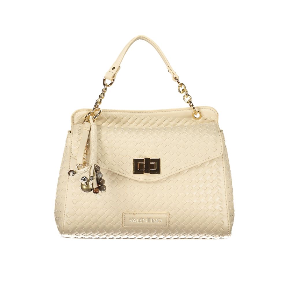 Beige Polyurethane Women's Bag