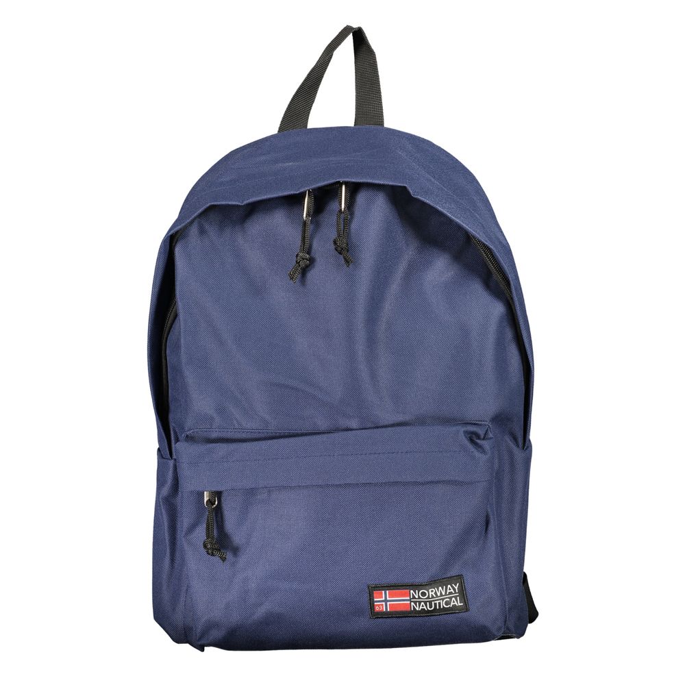 Blue Polyester Men's Backpack