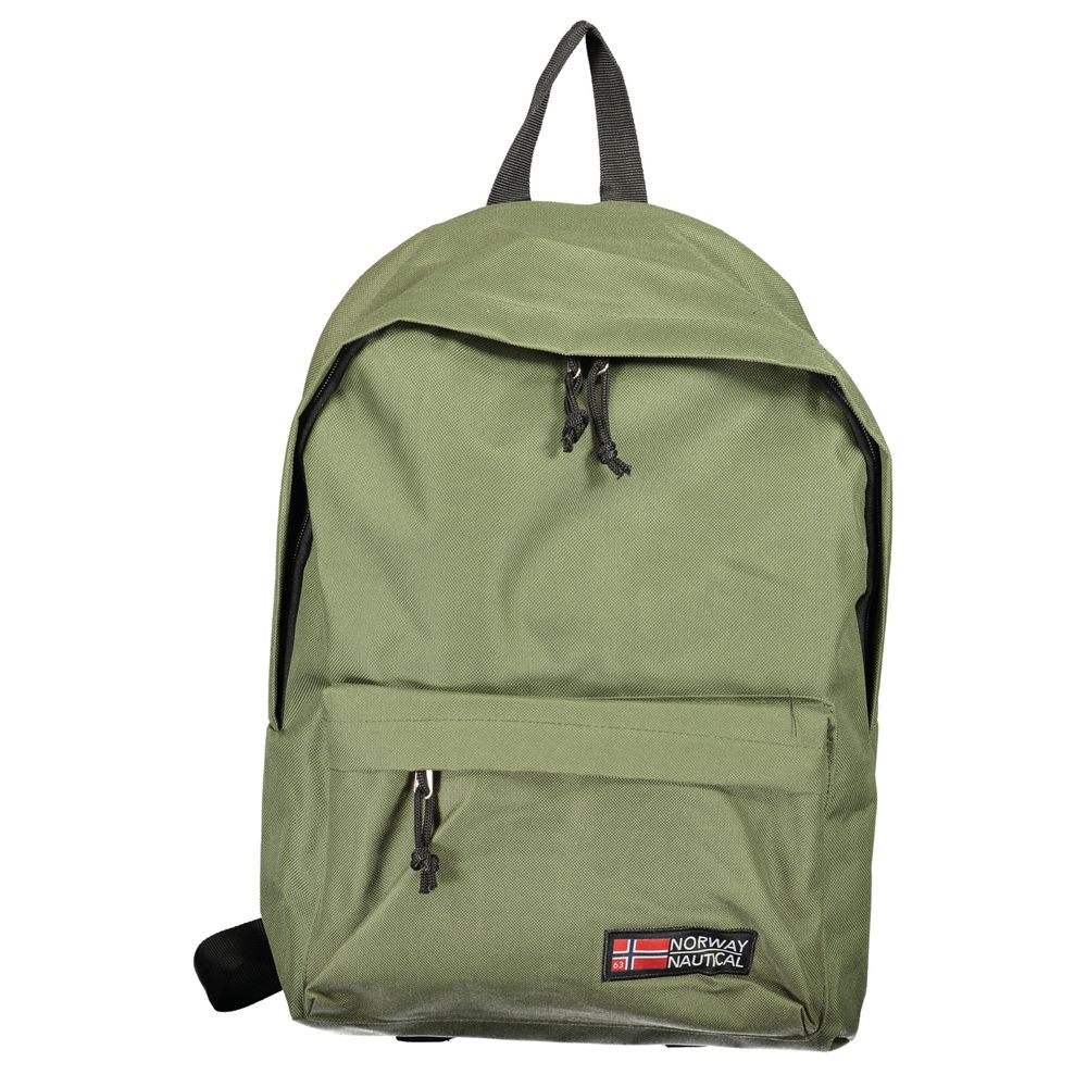 Green Polyester Men's Backpack
