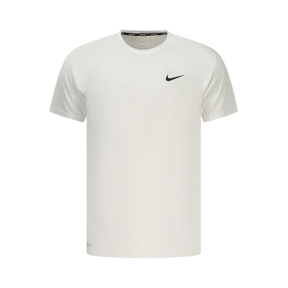 White Polyester Men's T-Shirt
