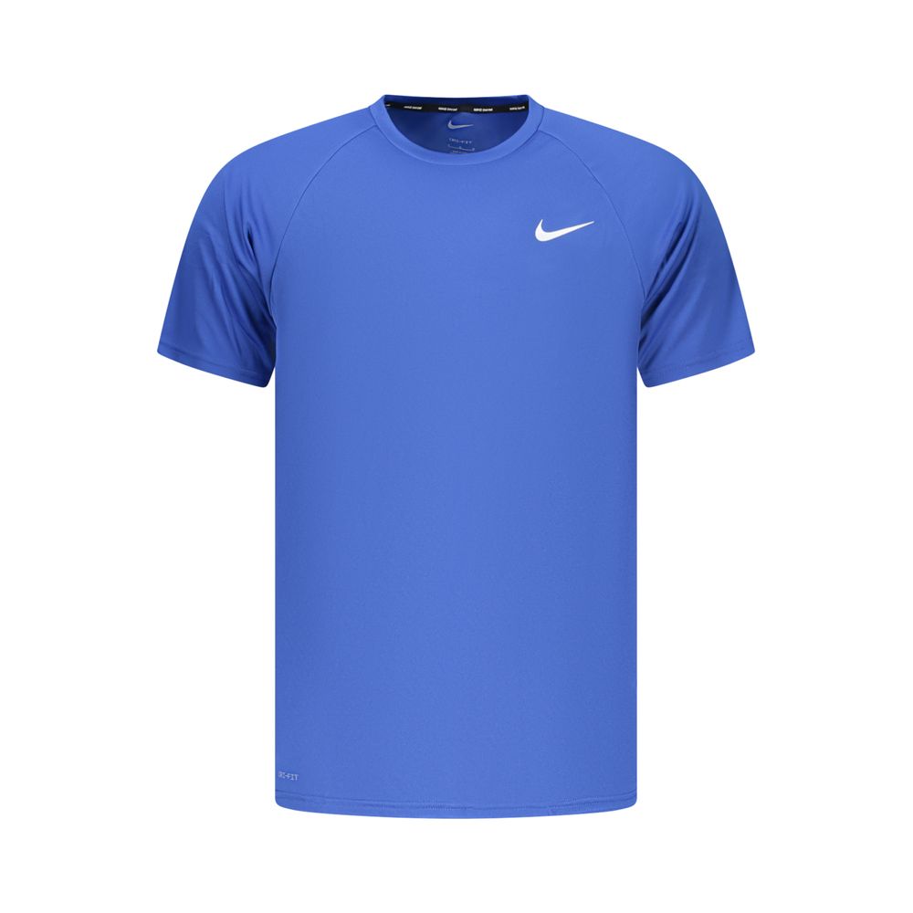 Blue Polyester Men's T-Shirt