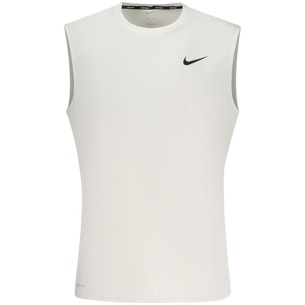 White Polyester Men's Tank