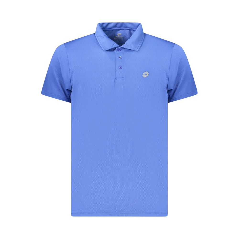 Blue Polyester Men's Polo Shirt