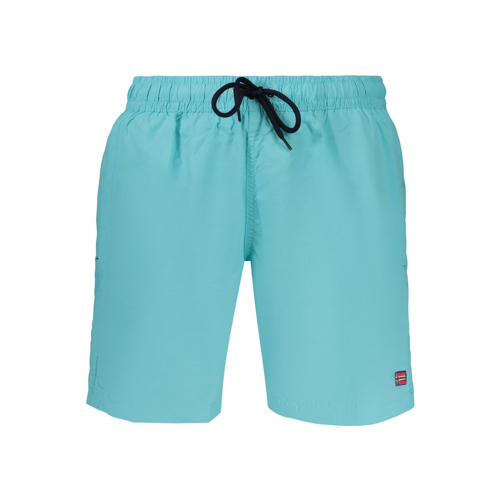 Azzurro Polyester Men's Swimwear