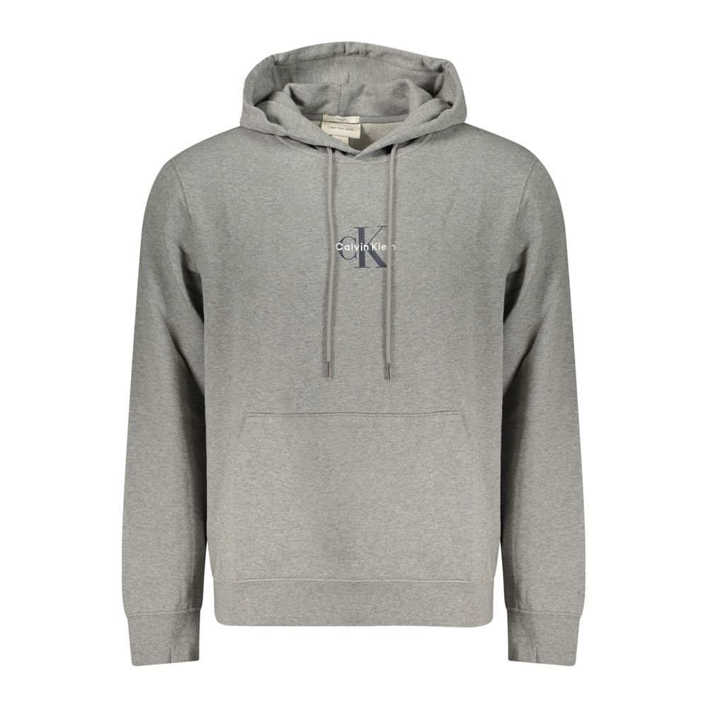 Gray Cotton Men's Hoodie