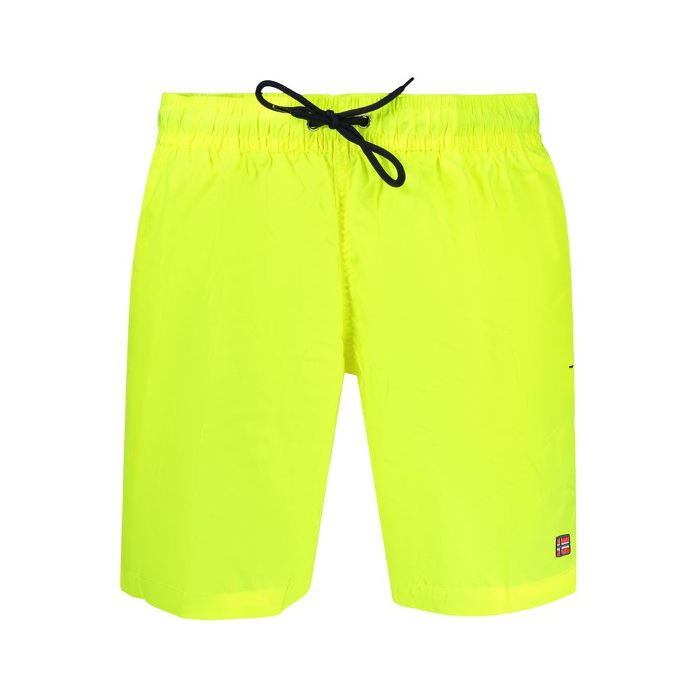 Yellow Polyamide Men's Swimwear