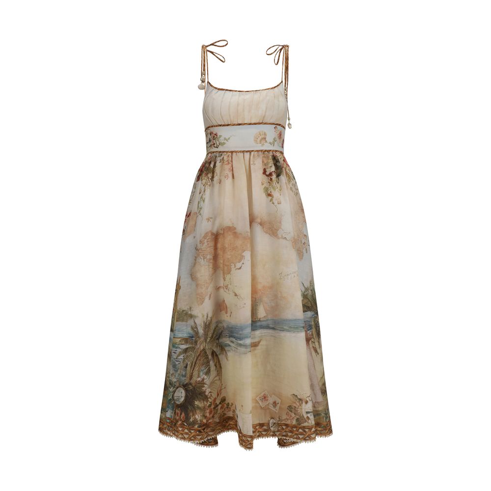 Zimmermann Beige Linen Casual Dress - Women