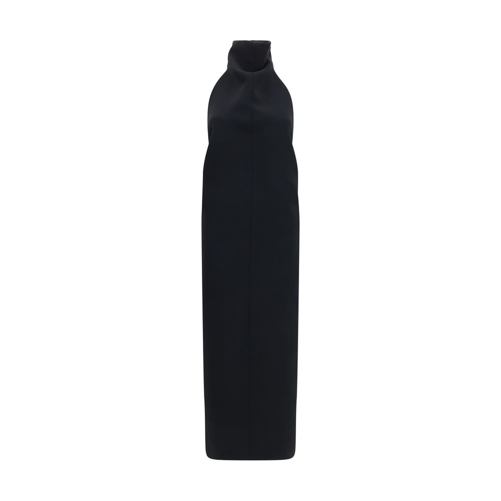 Black Polyester Cocktail Dress