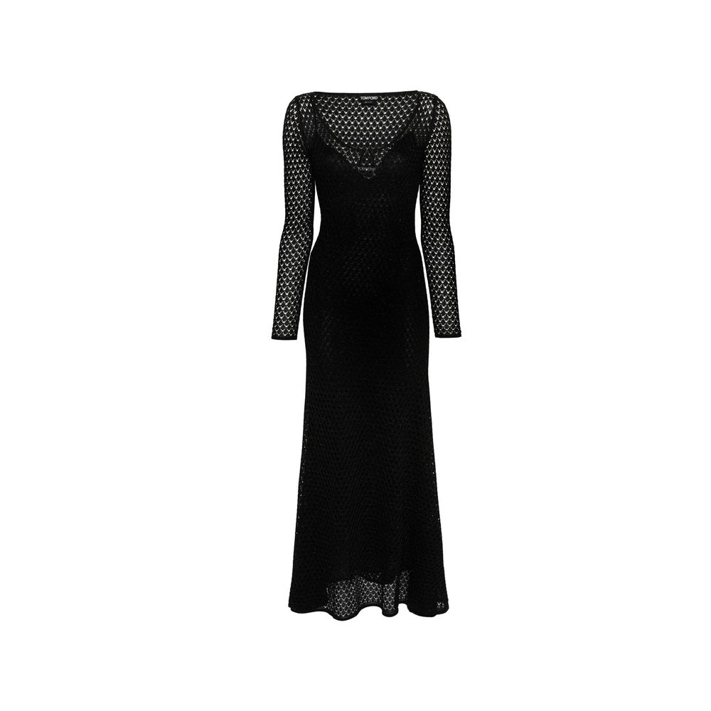 Tom Ford Black Metallic Fibre Casual Dress - Women