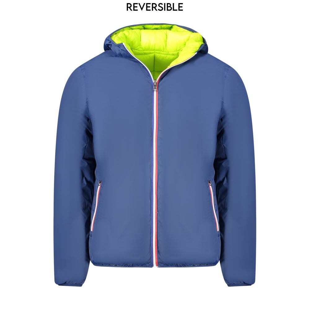 Blue Polyamide Men Jacket