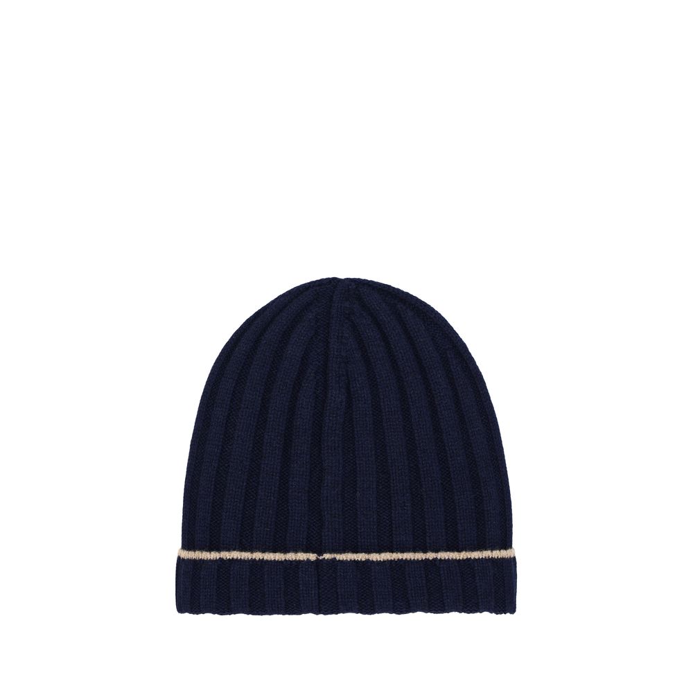 Brunello Cucinelli Blue Cashmere Beanie Accessory - Men