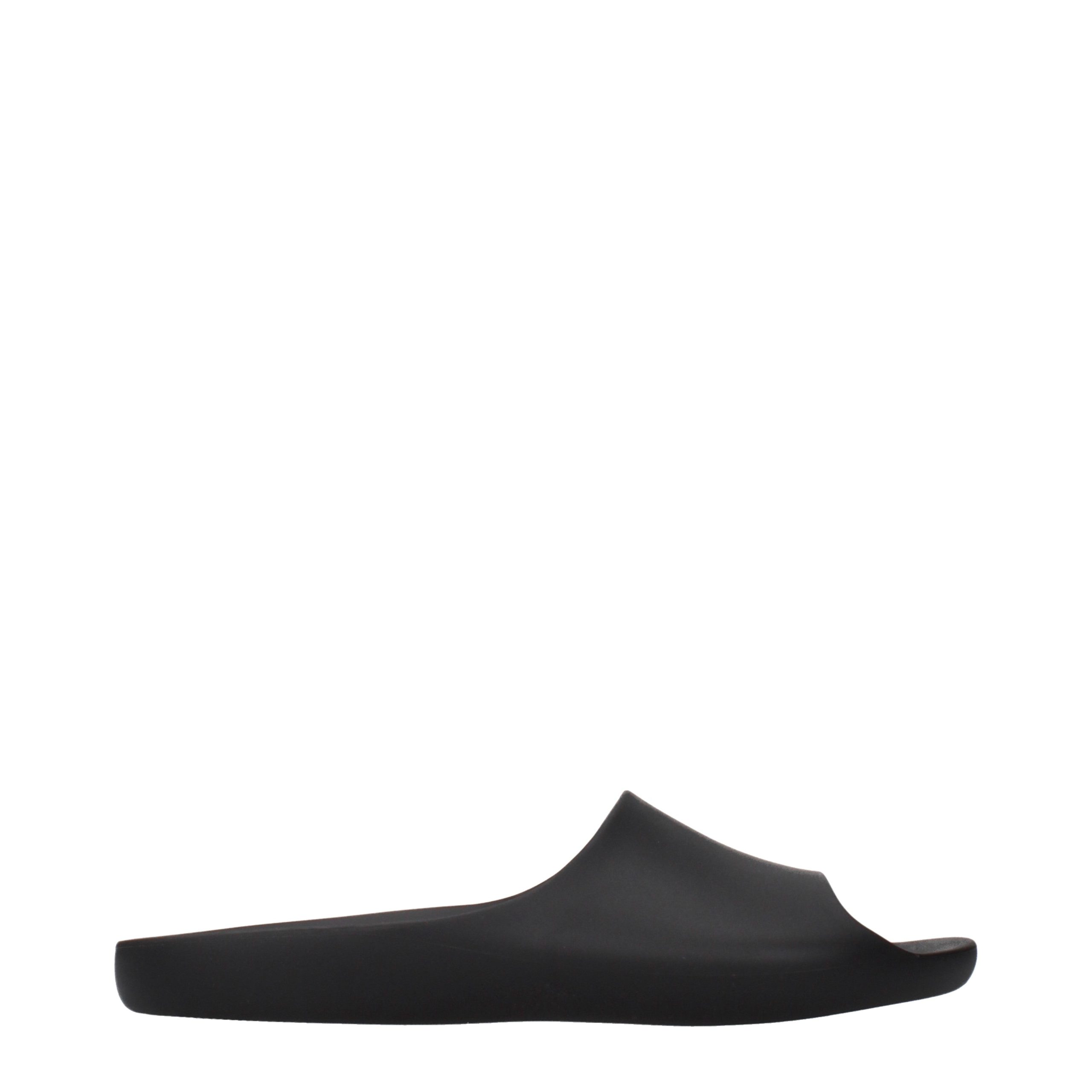 Black Cotton Slippers