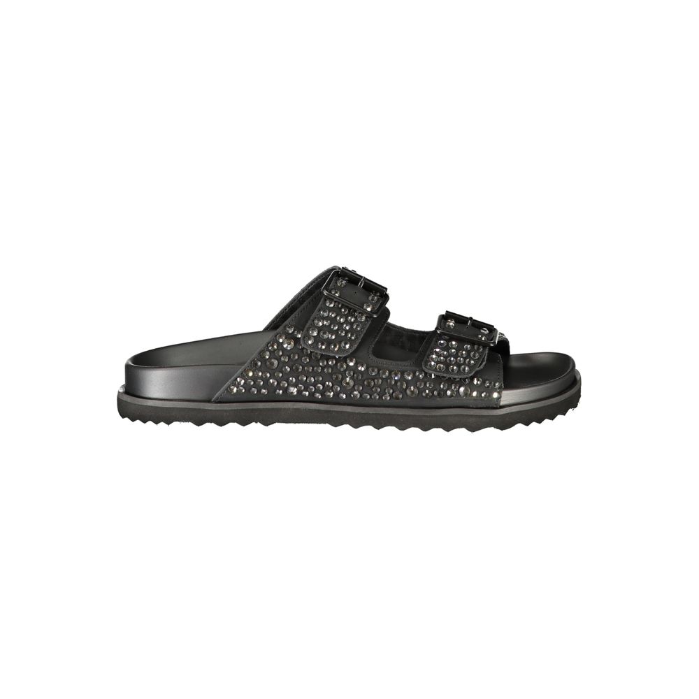 Black Polyurethane Women's Slipper