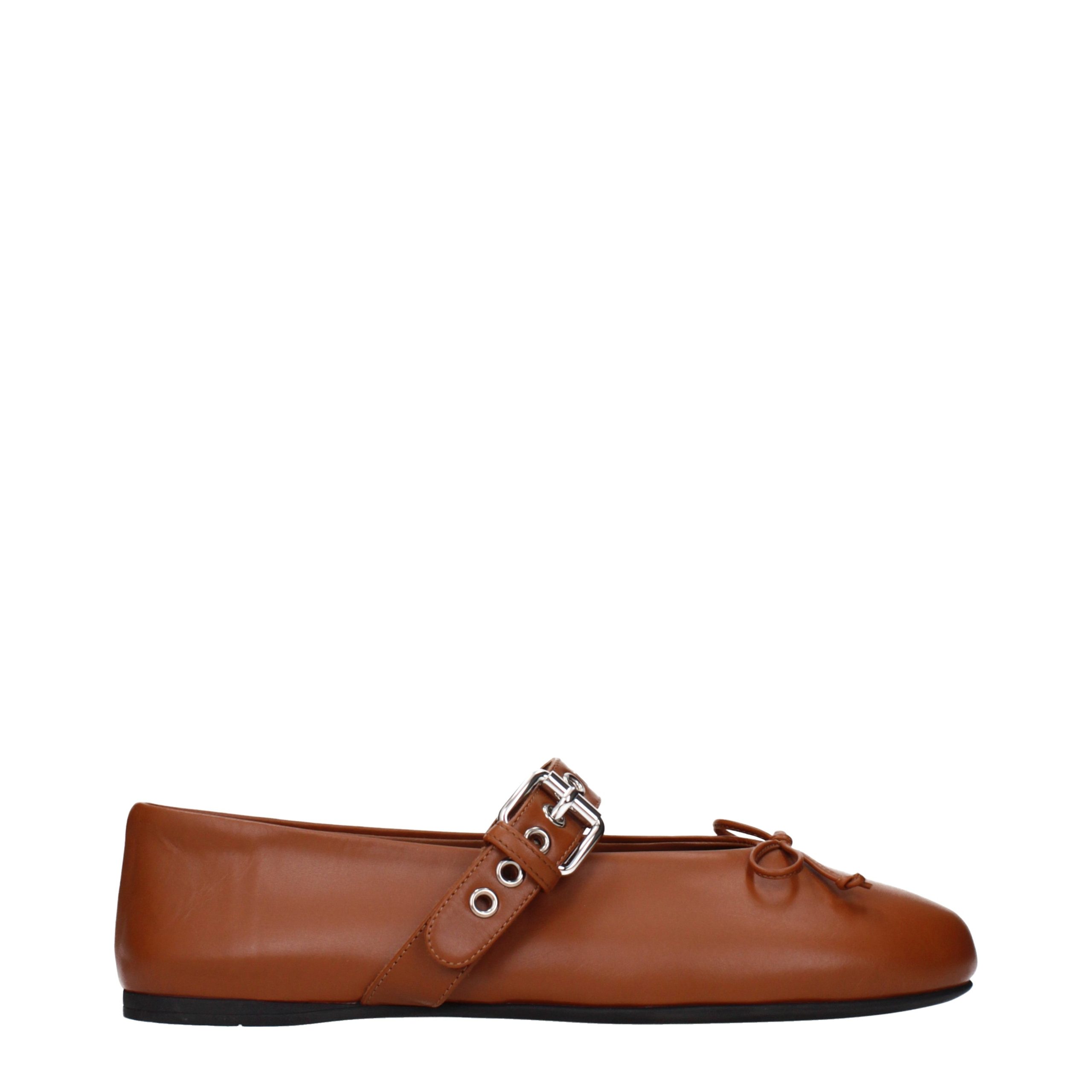 Brown Leather Ballet Flats