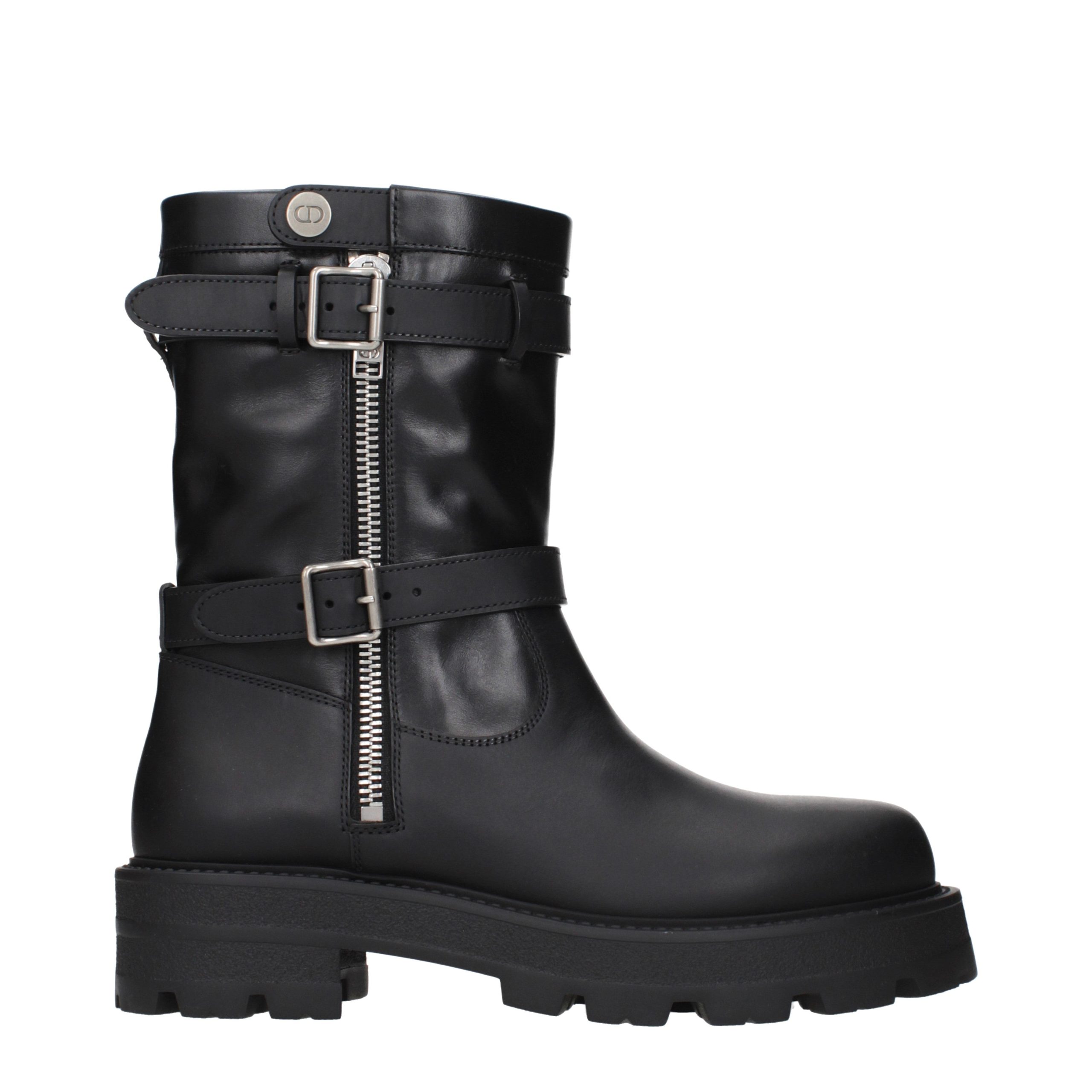 Black Leather Ankle Boots