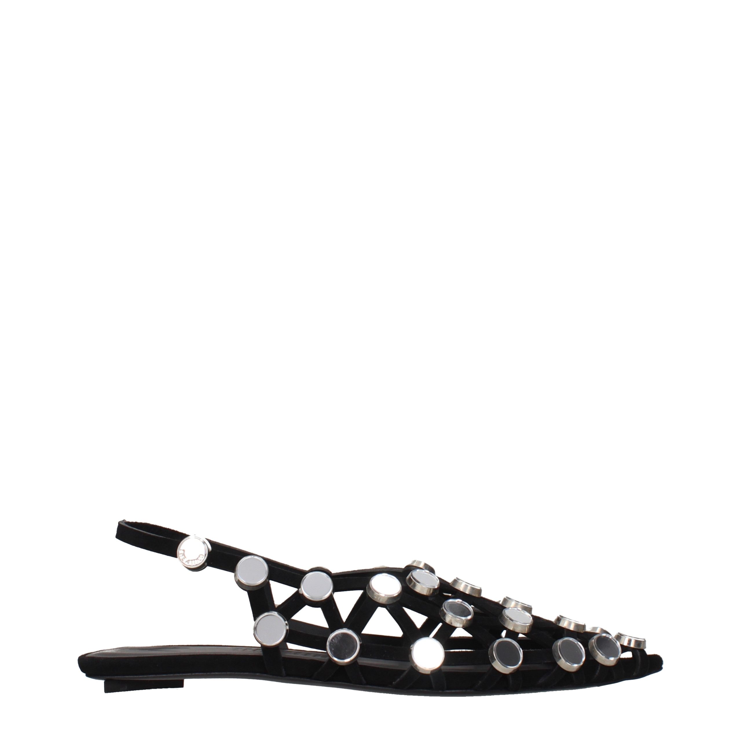 Black Leather Ballet Flats
