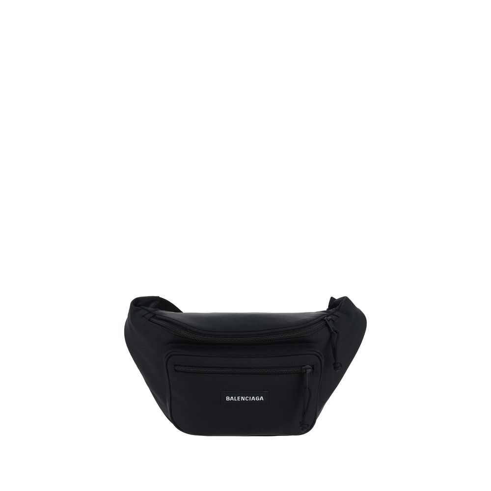 Black Polyester Clutch Bag