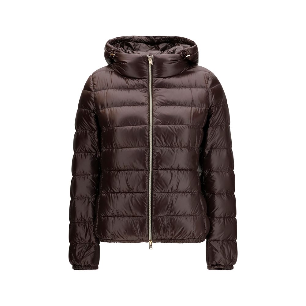 Herno Brown Polyamide Full-Length Jacket Clothing - Women