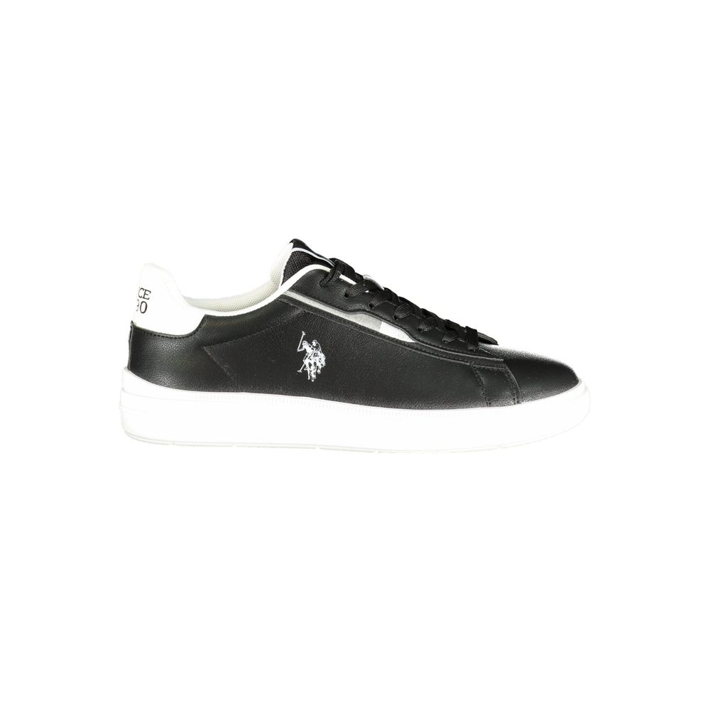 Black Polyester Men's Sneaker