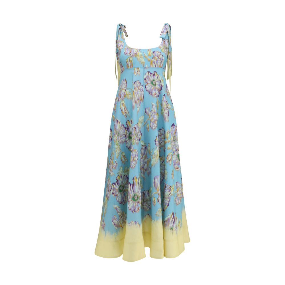 Multicolor Linen Casual Dress