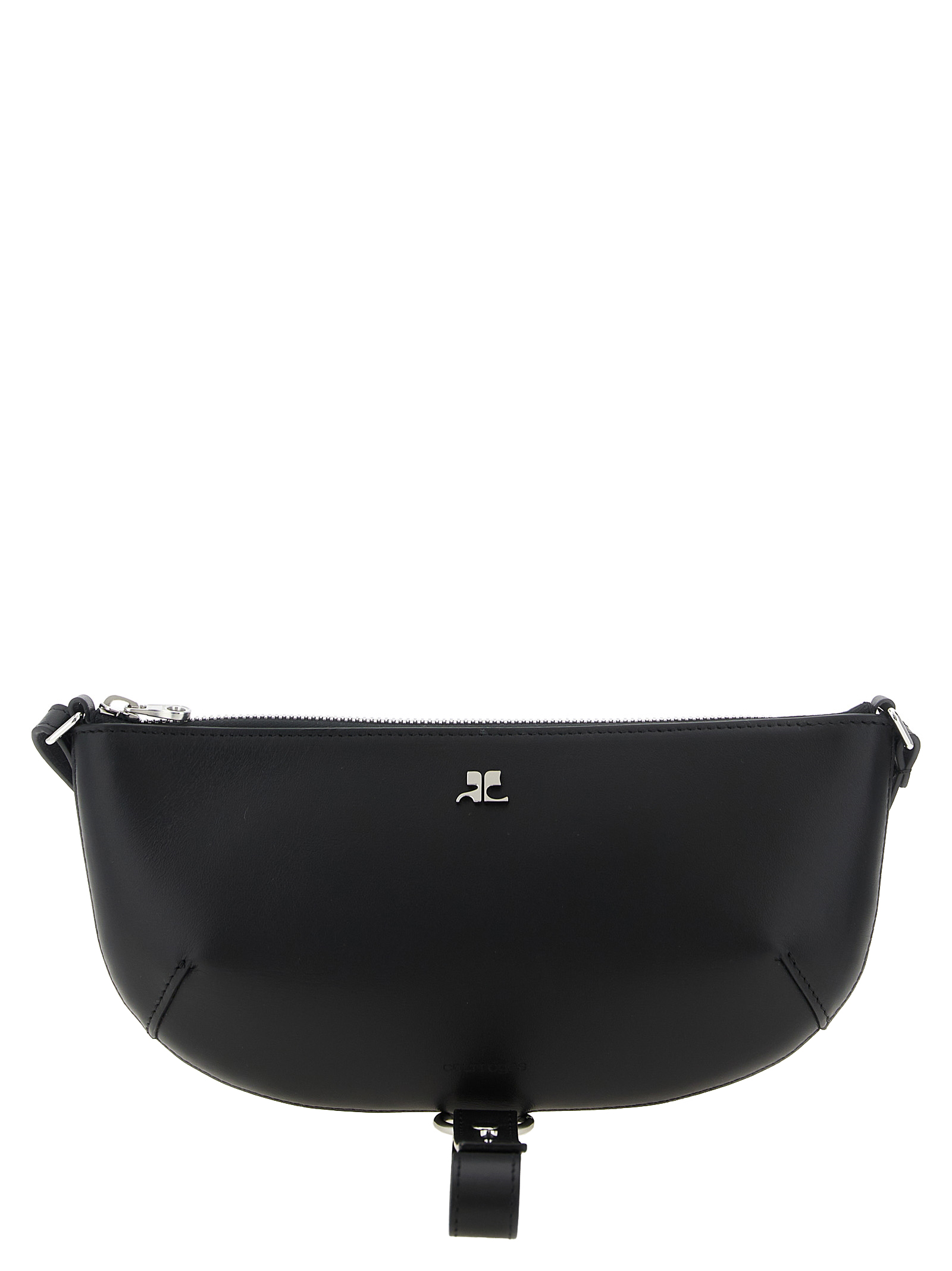 CourrèGes Black Calfskin Shoulder Bag - Women