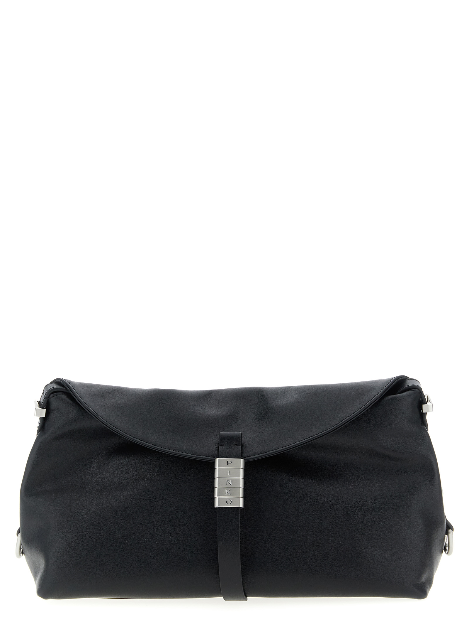 PINKO Black Goatskin Shoulder Women's Bag