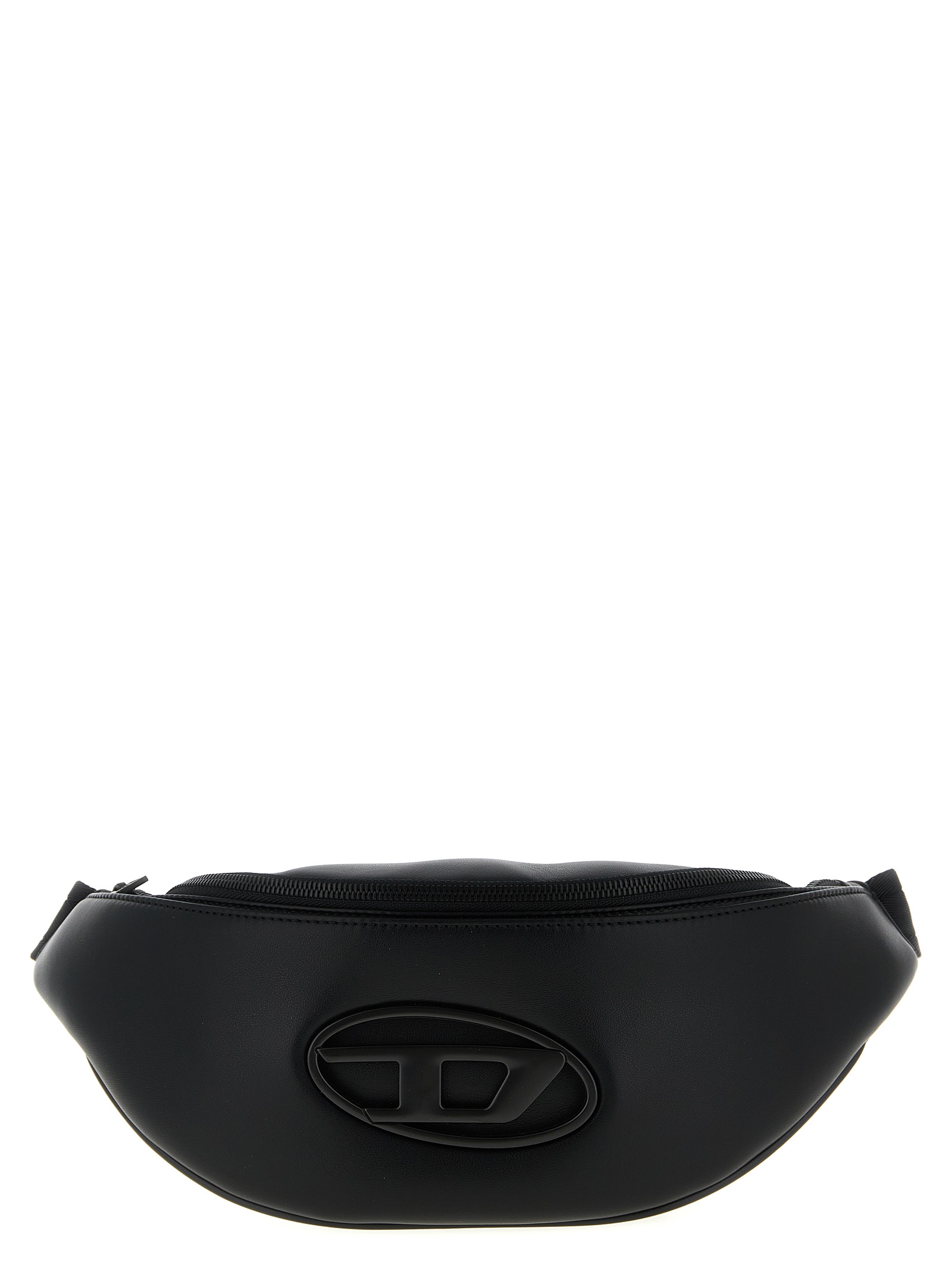 Black Polyethylene Crossbody Bag