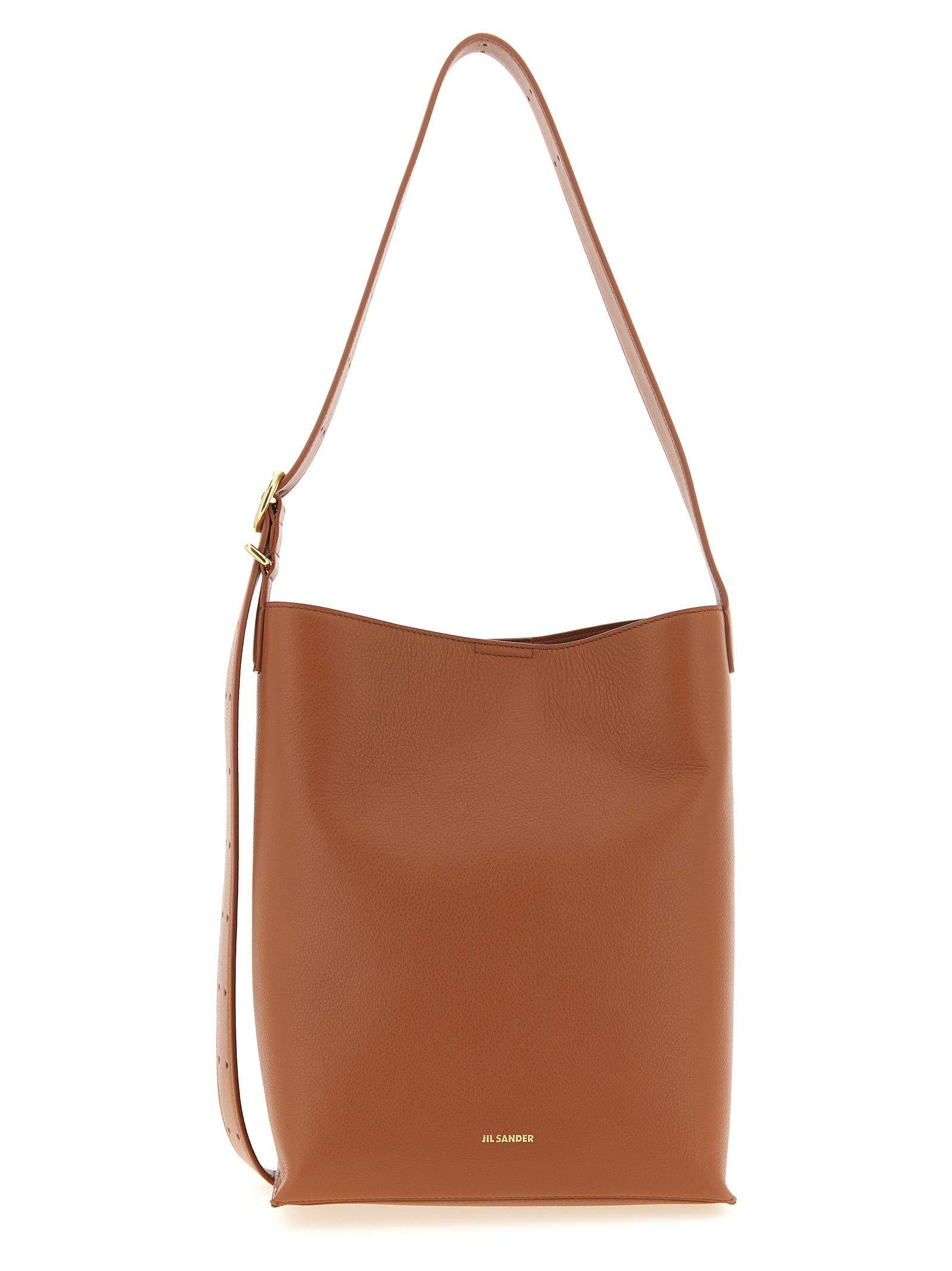 Jil Sander Brown Calfskin Shoulder Bag - Women